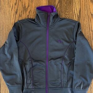 Puma Women's Black Sweatshirt with Purple Accents